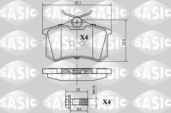 Тормозные колодки Sasic. Артикул 6210001