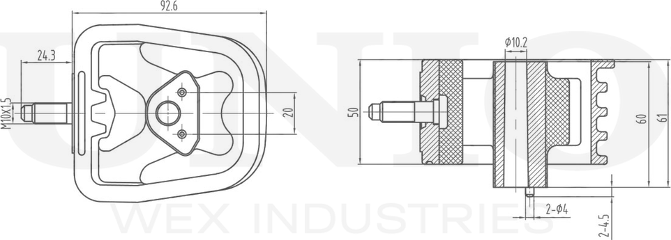 Опора двигателя (Unio). Артикул RMP-15046