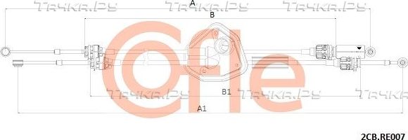 Трос переключения передач КПП Cofle для Renault Kangoo II 2008-2026. Артикул 92.2CB.RE007