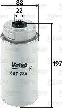 Топливный фильтр Valeo. Артикул 587739