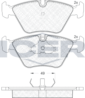 Тормозные колодки Icer. Артикул 180773