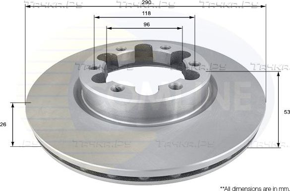Тормозной диск Comline COATED. Артикул ADC0285V