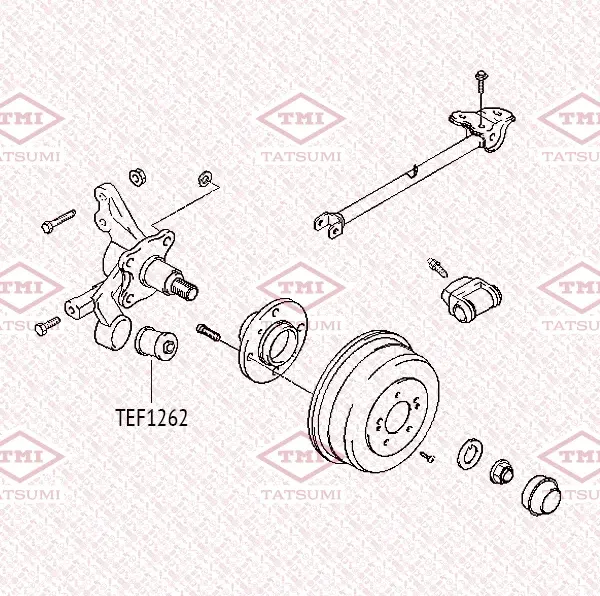 Сайлентблок задней цапфы (Tatsumi). Артикул TEF1262
