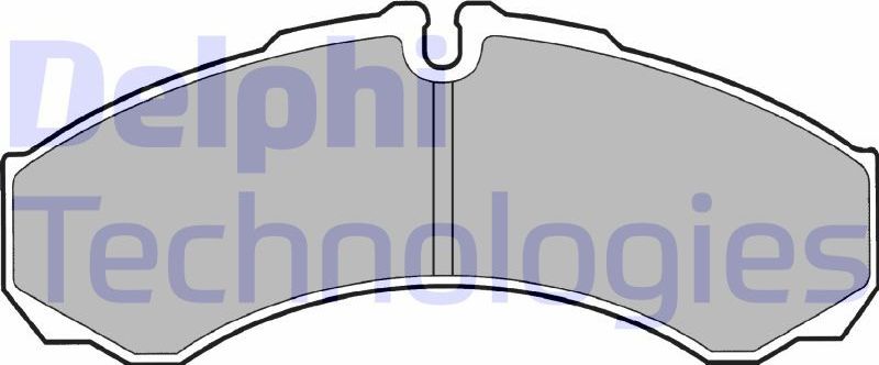 Тормозные колодки Delphi (Low-Metallic). Артикул LP1616