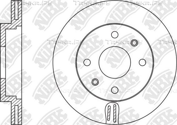 Тормозной диск NiBK передний для Nissan Kubistar X76 2003-2026. Артикул RN1002
