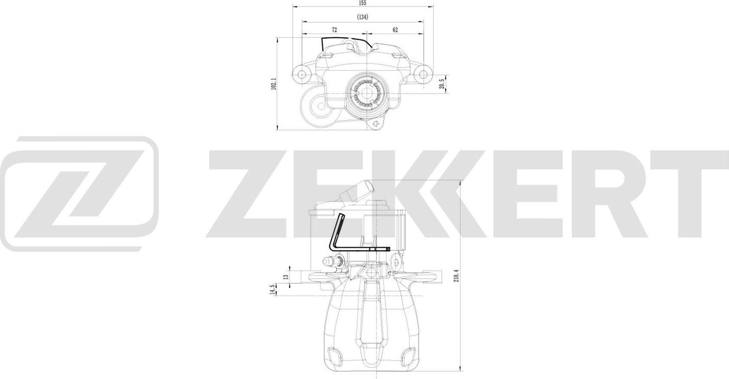 Тормозной суппорт Zekkert (алюминий). Артикул BS-8305