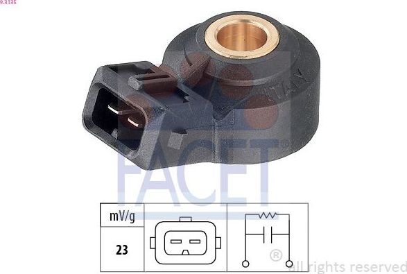 Датчик детонации Facet Made in Italy - OE Equivalent для Mercedes-Benz Viano I (W639) 2003-2014. Артикул 9.3135