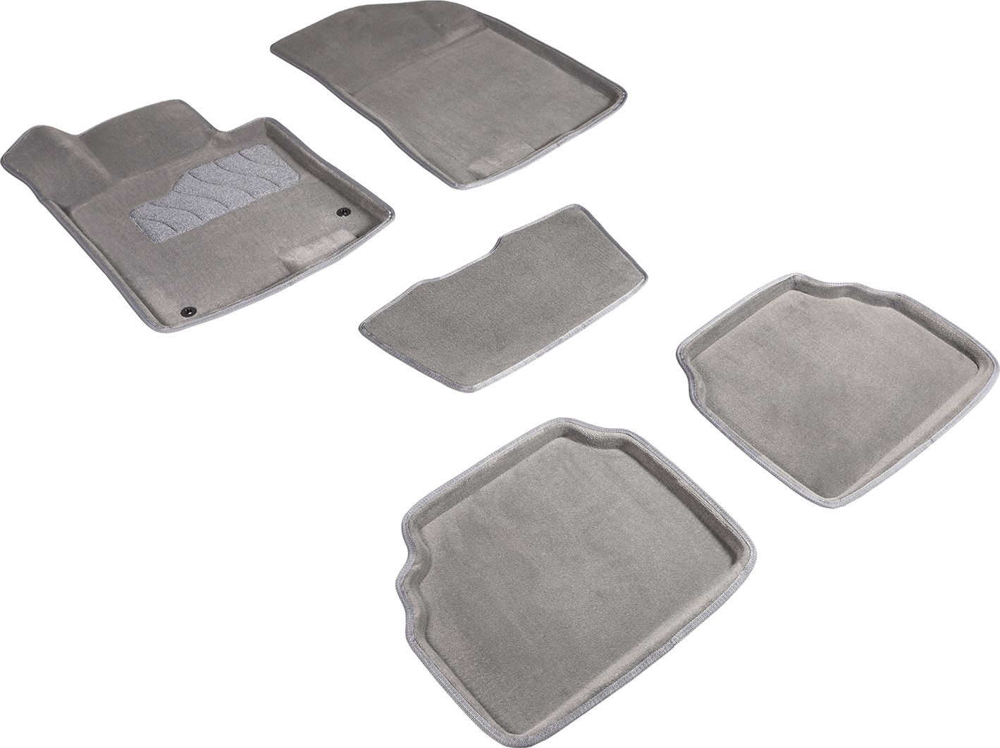 Коврики Seintex 3D ворсовые для салона Kia K5 2020-2026 СЕРЫЕ. Артикул 96166