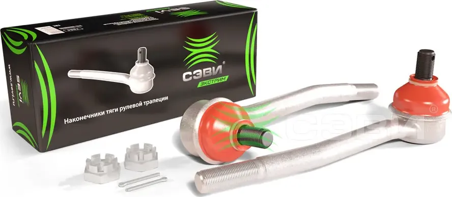 Наконечники крайней тяги рулевой трапеции внутренние с крепежом СЭВИ-ЭКСТРИМ ВАЗ 2101-2107 SEVI 7054 Sevi. Артикул 7054
