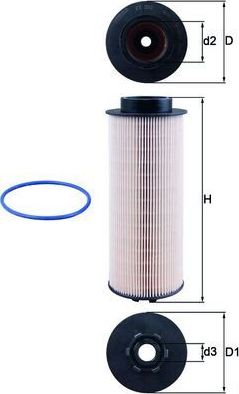 Топливный фильтр Mahle-Knecht. Артикул KX 262D