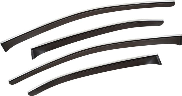 Дефлекторы Chromex для окон (c хром. молдингом) (скотч 3М) (4 шт.) Toyota Corolla E210 седан 2018-2026. Артикул CHROMEX.63028