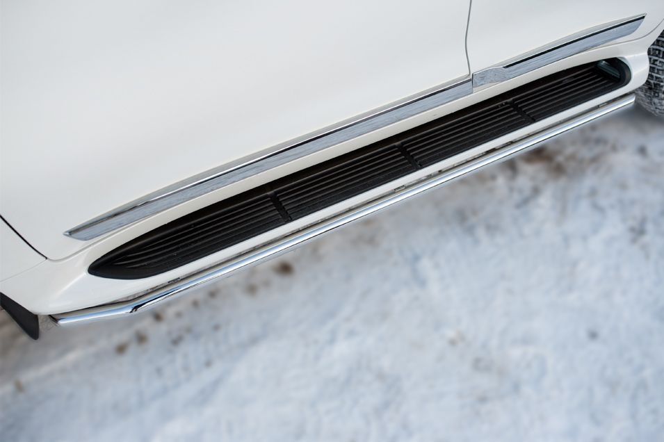 Защита RusStal порогов d42 для Toyota Land Cruiser 200 TRD 2019-2021. Артикул TLCT-003334
