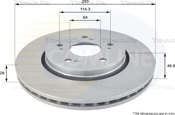 Тормозной диск Comline COATED. Артикул ADC0560V
