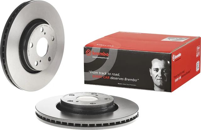 Тормозной диск Brembo UV Coated передний для Toyota Avensis III 2008-2018. Артикул 09.B043.11
