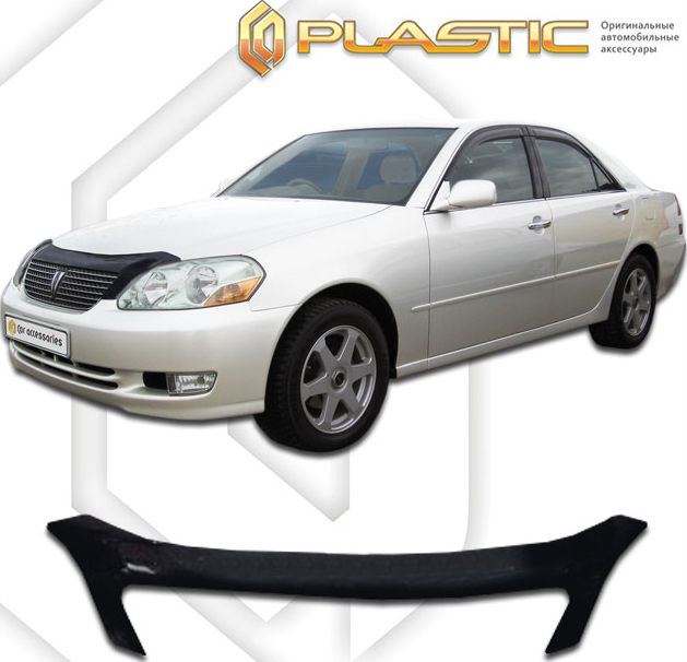 Дефлектор СА Пластик для капота (Classic черный) для Toyota Mark II 2000-2002. Артикул 2010010100513