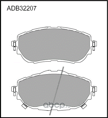Колодки тормозные TOYOTA Corolla (13-) передние (4шт.) ALLIED NIPPON. Артикул ADB32207