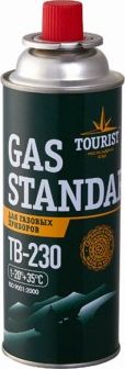 Баллон газовый цанговый Tourist STANDARD для портативных приборов 230 г. Артикул TB-230