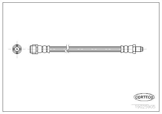 Тормозной шланг Corteco. Артикул 19025905