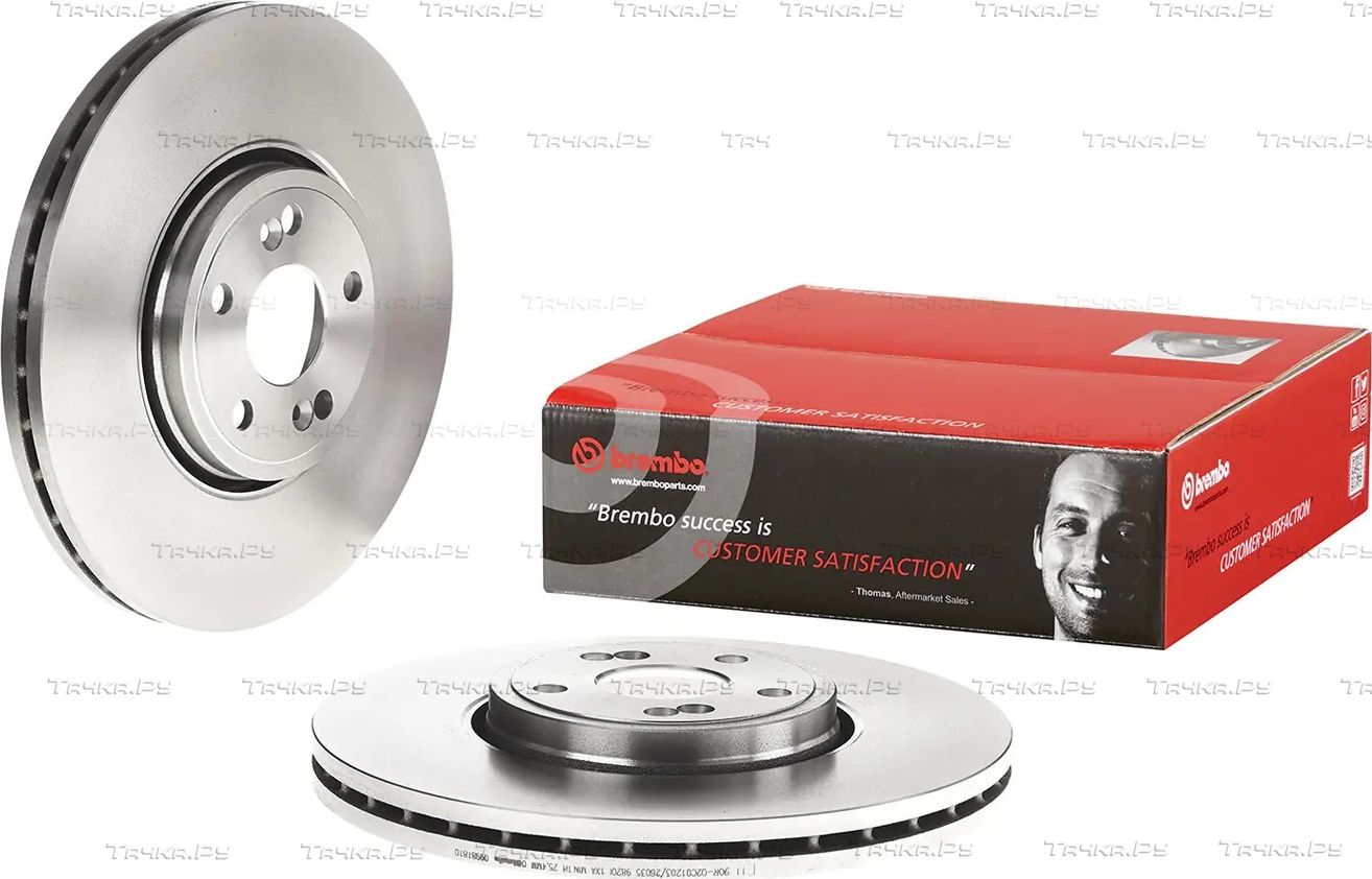 Тормозной диск Brembo PRIME LINE передний для Renault Espace IV 2002-2015. Артикул 09.9818.10