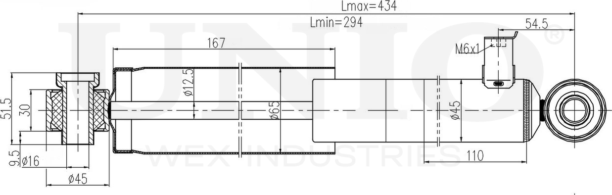 Амортизатор подвески (Unio). Артикул SAB-10588