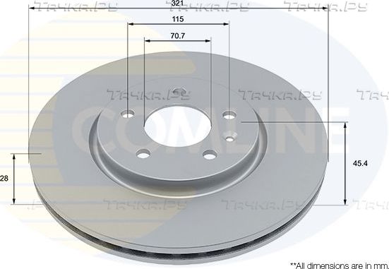 Тормозной диск Comline Comline. Артикул ADC2968V