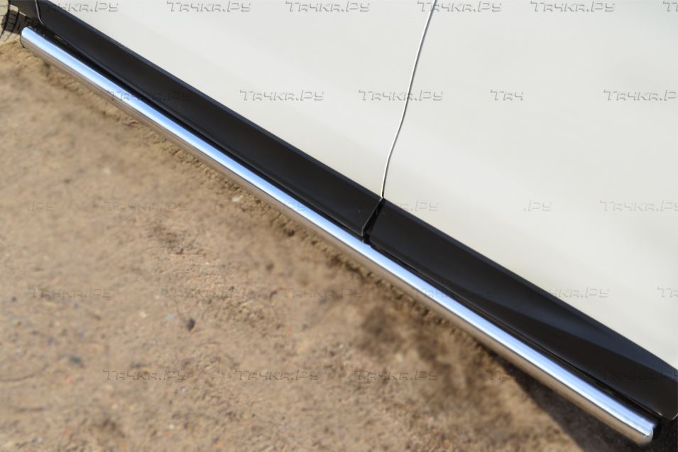 Защита порогов RusStal труба d63 (варинат 3) для Subaru Forester IV 2013-2026. Артикул SUFT-0015993