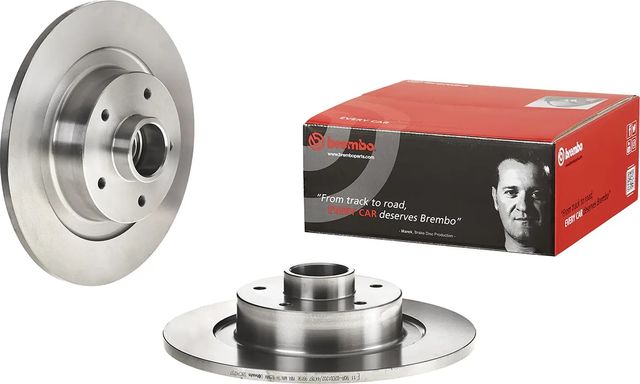 Тормозной диск Brembo PRIME LINE - With Bearing Kit задний для Renault Grand Scenic III 2009-2015. Артикул 08.C742.37