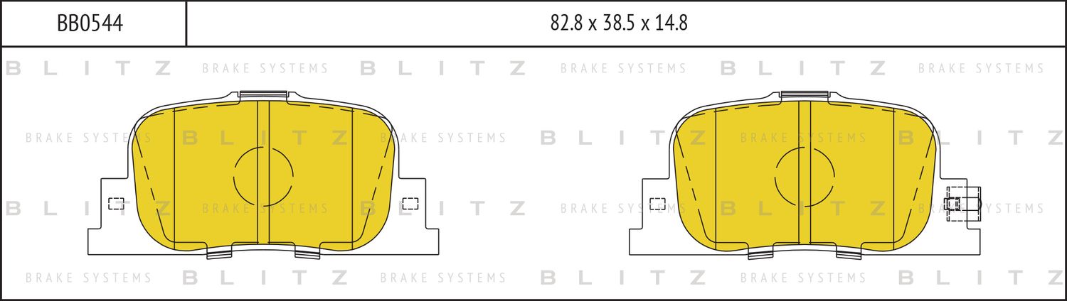 Колодки тормозные LIFAN SOLANO 08- задн. (Blitz) Blitz. Артикул BB0544