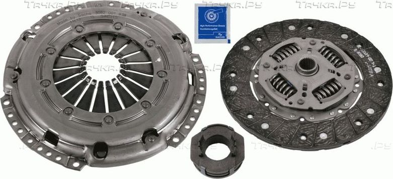 Сцепление (комплект) SACHS для Skoda Rapid I 2012-2019. Артикул 3000 950 956