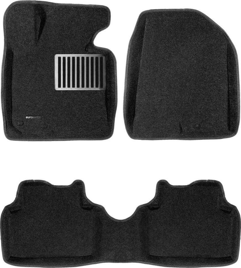 Коврики текстильные Euromat 3D Lux для салона Hyundai ix35 I 2010-2015 Темно-серые. Артикул EM3D-002707G