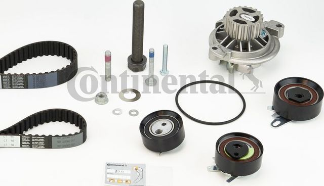 Помпа (водяной насос) с комплектом ремня ГРМ ContiTech для Audi A6 I (C4) 1994-1997. Артикул CT939WP8PRO