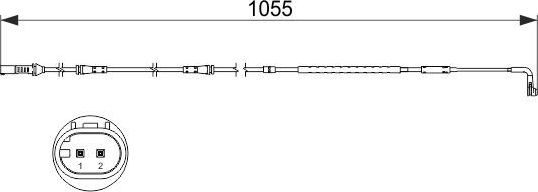 Датчик износа тормозных колодок  Bosch. Артикул 1 987 473 506