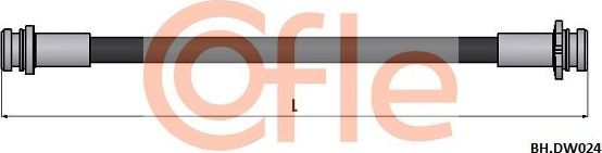 Тормозной шланг Cofle задний для Daewoo Kalos 2002-2007. Артикул 92.BH.DW024