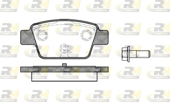 Тормозные колодки RoadHouse задние для Fiat Multipla I 1999-2010. Артикул 2861.00