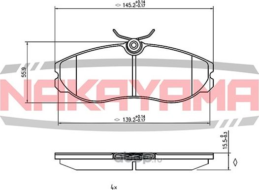 Колодки тормозные (Nakayama). Артикул P0175NY
