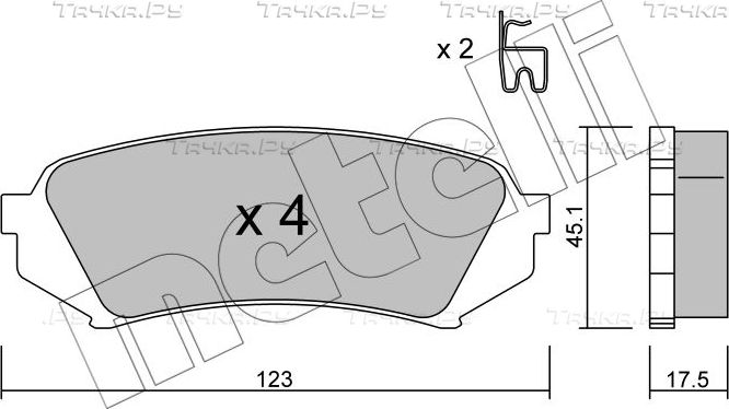 Тормозные колодки Metelli задние для Lexus LX 470 1998-2008. Артикул 22-0453-0