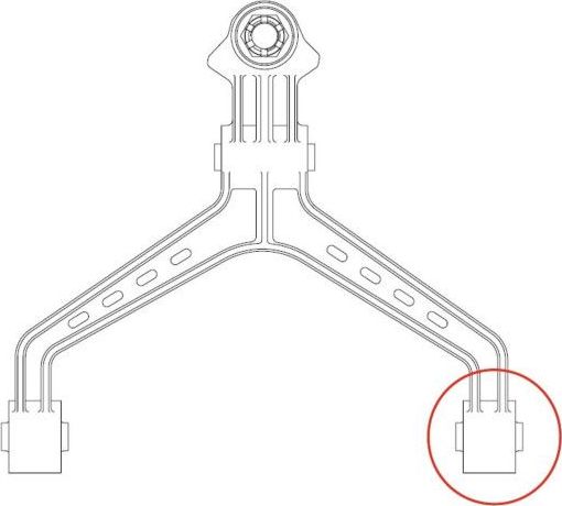 Сайлентблок переднего рычага подвески CTR. Артикул GV1014