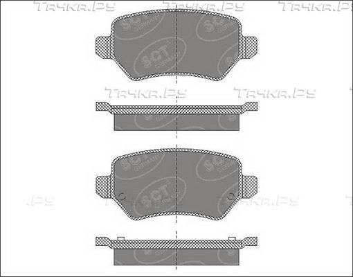 Тормозные колодки SCT-Germany задние для Opel Meriva B 2010-2017. Артикул SP494