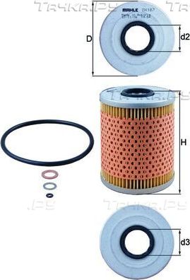 Масляный фильтр Mahle-Knecht для BMW 3 IV (E46) 2000-2006. Артикул OX 187D