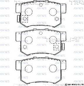 Тормозные колодки Advics передние/задние для Acura RL I 1995-2004. Артикул SN419P