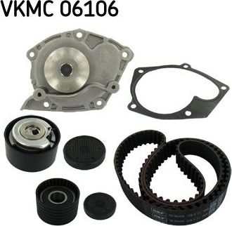 Помпа (водяной насос) с комплектом ремня ГРМ SKF. Артикул VKMC 06106