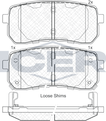 Тормозные колодки Icer задние для Haval H8 2013-2026. Артикул 181839