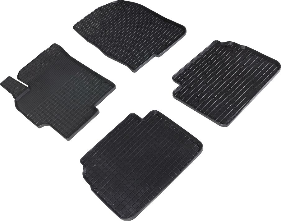 Коврики резиновые Seintex с узором сетка для салона Mazda 6 II 2008-2012. Артикул 00687