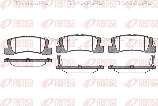 Тормозные колодки Remsa задние для Toyota Corolla E110 1997-2002. Артикул 0214.02