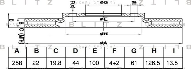 Диск тормозной RENAULT LOGAN 12- перед.вент. (Blitz). Артикул BS0507