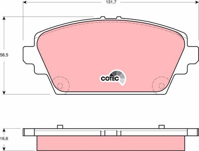 Тормозные колодки TRW COTEC. Артикул GDB3291