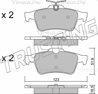Тормозные колодки Trusting задние для Jaguar XJ IV (X351) 2010-2026. Артикул 346.1