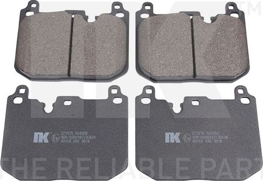 Тормозные колодки NK передние для MINI Hatch III (F55/F56) 2013-2026. Артикул 221575