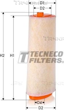 Воздушный фильтр  Tecneco Filters для Rover 75 I 1999-2005. Артикул AR295