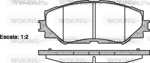 Тормозные колодки Woking передние для Toyota Matrix II (E140) 2008-2014. Артикул P13323.00